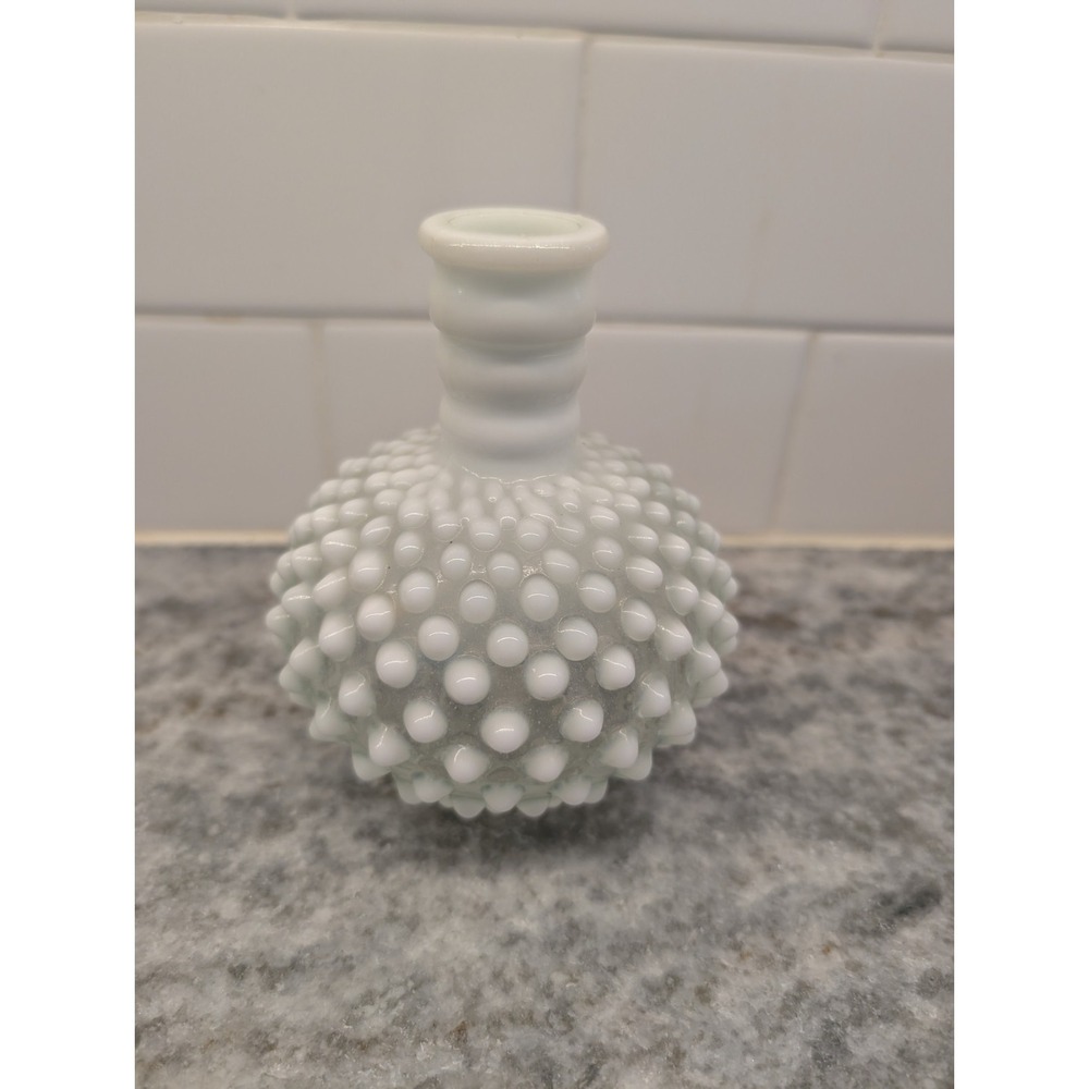 Vintage HobNail Bottle With Ribbed Neck, No Stopper